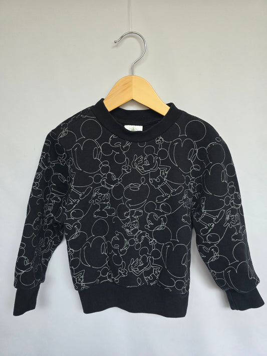 Disney Parks Black Mickey Sketch Crewneck • 4 years
