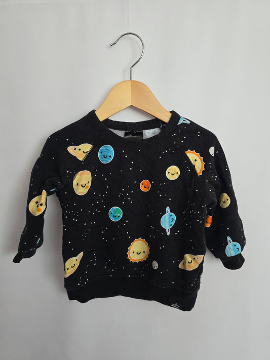 Whistle & Flute Planets Crewneck • 1-2 years