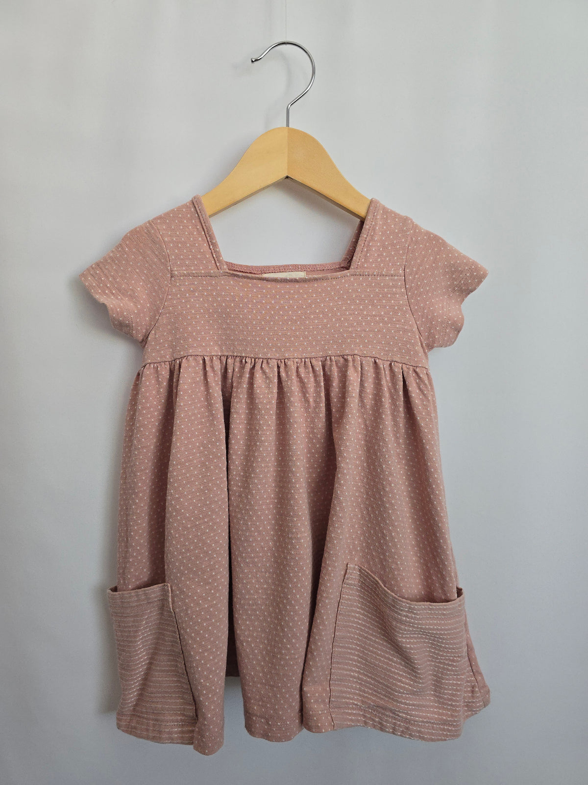 Vignette Pink Polkadot Pocket Dress • 3-4 years