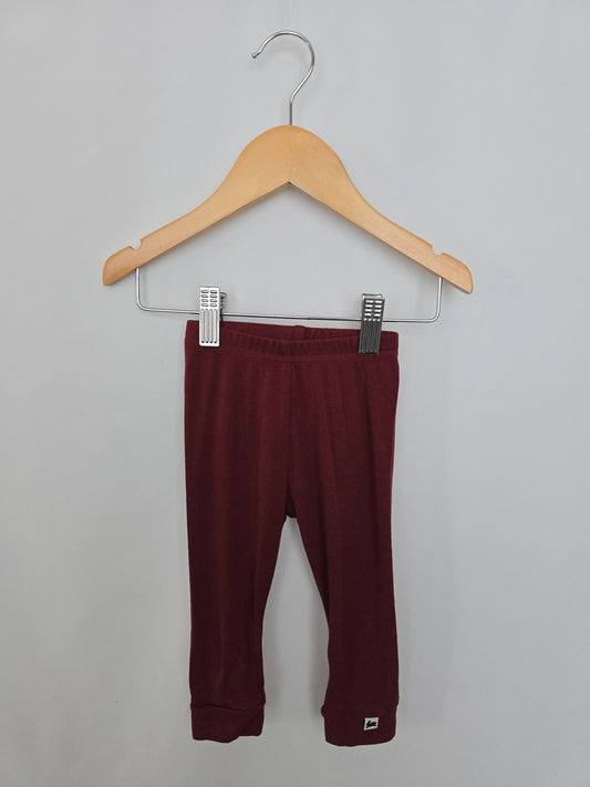 Little & Lively Cranberry Leggings • 3-6 months