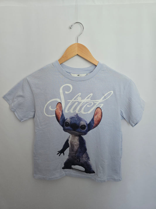 H&M Blue Stitch Tee • 8-10 years