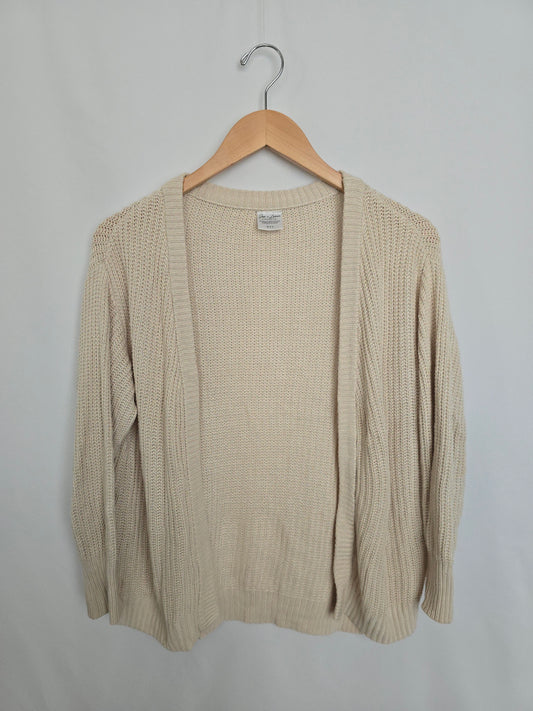 Jax & Lennon Ivory Chunky Knit Cardigan • 6-7 years