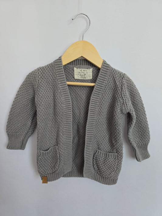 L&P Knit Cardigan Grey • 12-18 months