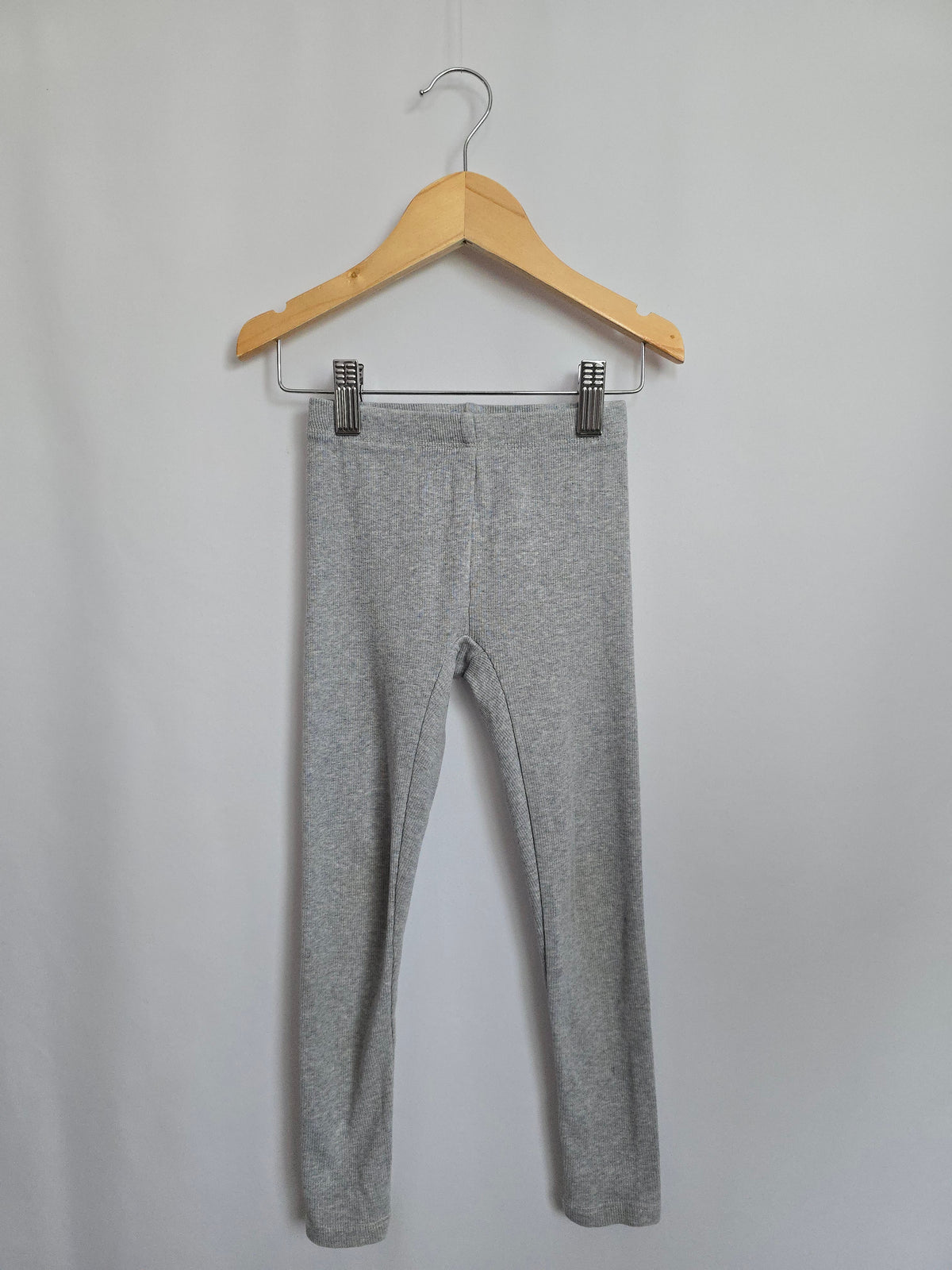 PLAY Nest & Nurture Grey Ribbed Leggings • 4 years