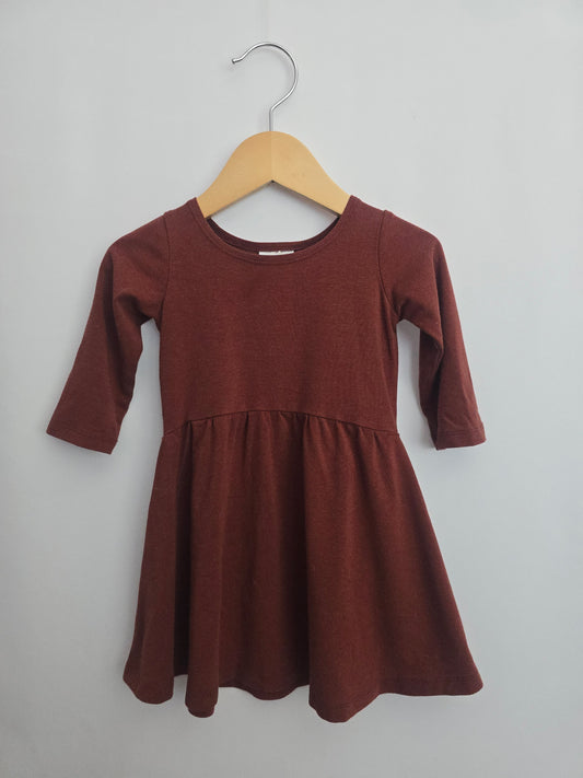 Jax & Lennon Cranberry Twirl Dress • 18-24 months