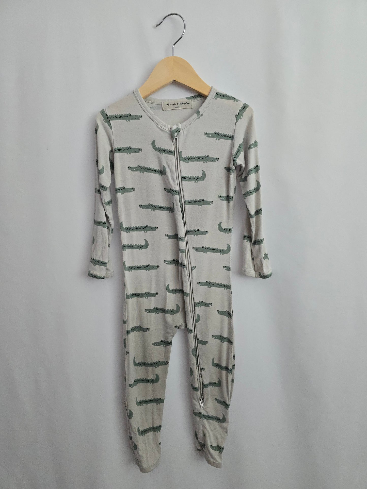 PLAY Bambi & Birdie Alligator Zip Romper • 18-24 months