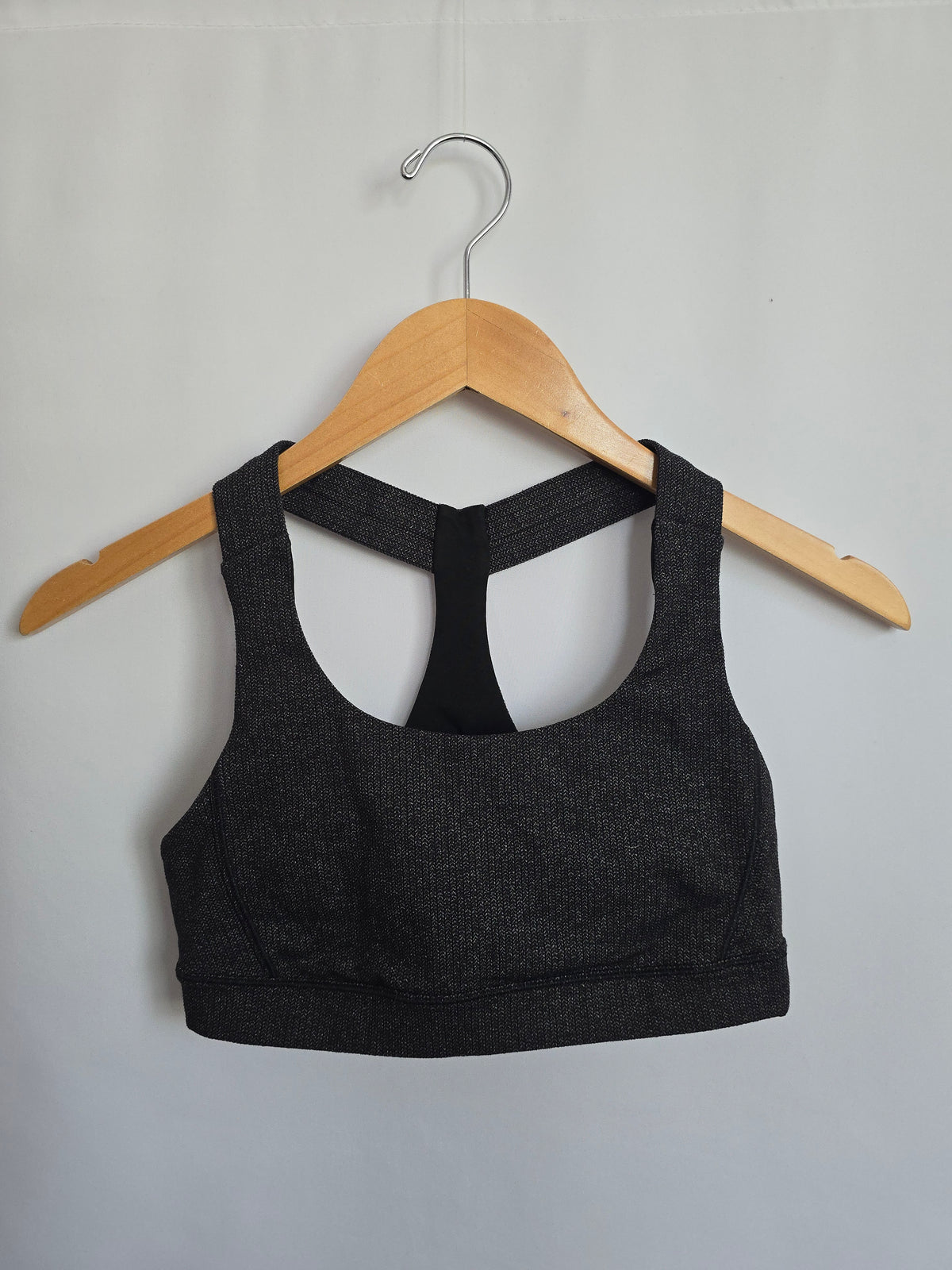 Lululemon Fast Lane Heathered Black Bra • Medium 6