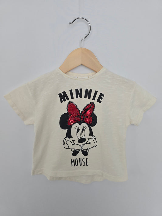 NEW Zara Minnie Mouse Tee • 6-18 months