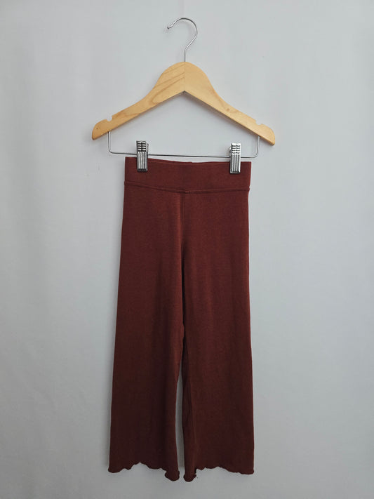Jax & Lennon Cranberry Lettuce Hem Pants • 2-3 years