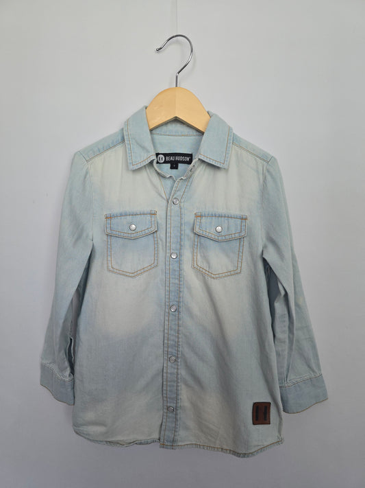 Beau Hudson Light Wash Denim Shirt • 6 years