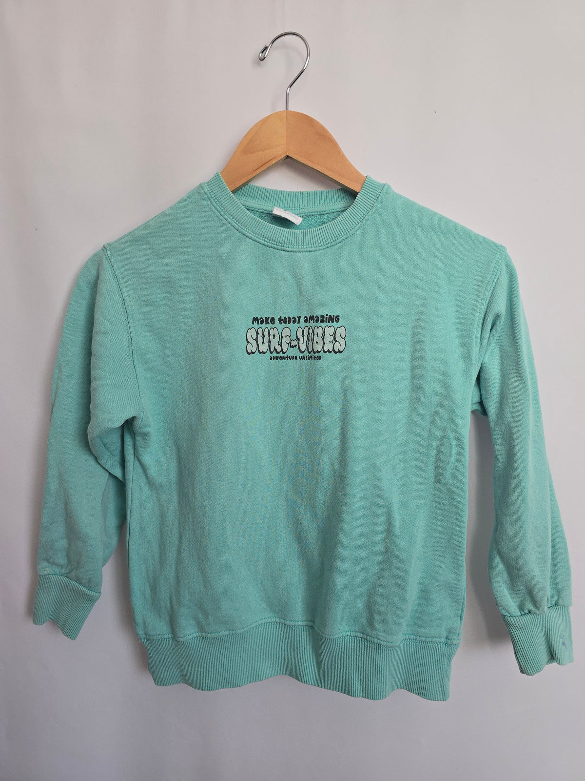PLAY Zara Teal Surf Vibes Crewneck • 7 years