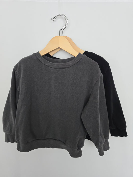 H&M 2-Pack Relaxed Crews • 2-4 years
