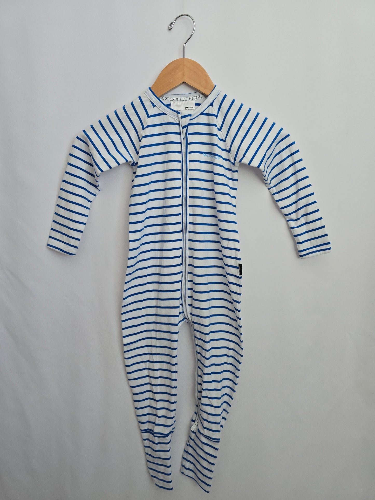 Bonds Blue Stripe Wondersuit • 3 years
