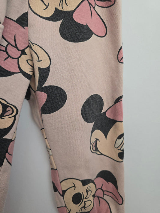 H&M Pink Minnie Crewneck & Joggers Set • 12-18 months