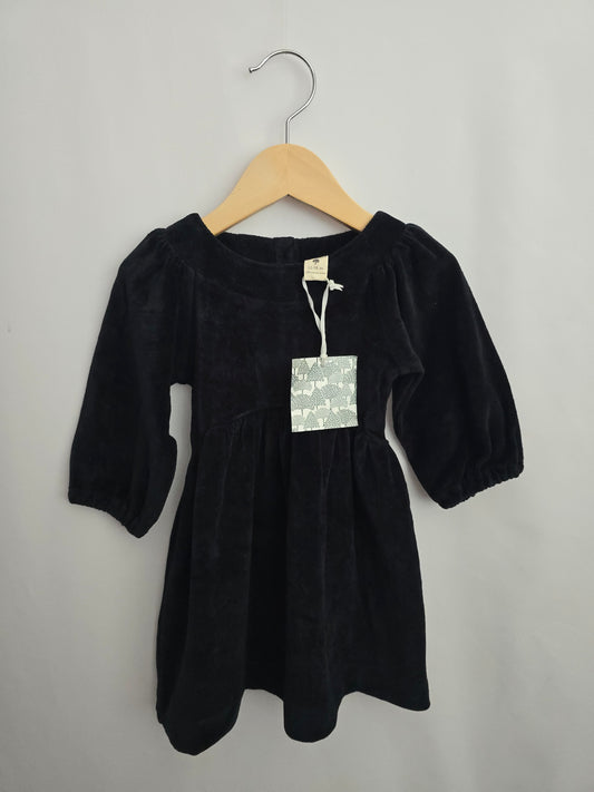 NEW Kate Quinn Black Velour Dress • 12-18 months