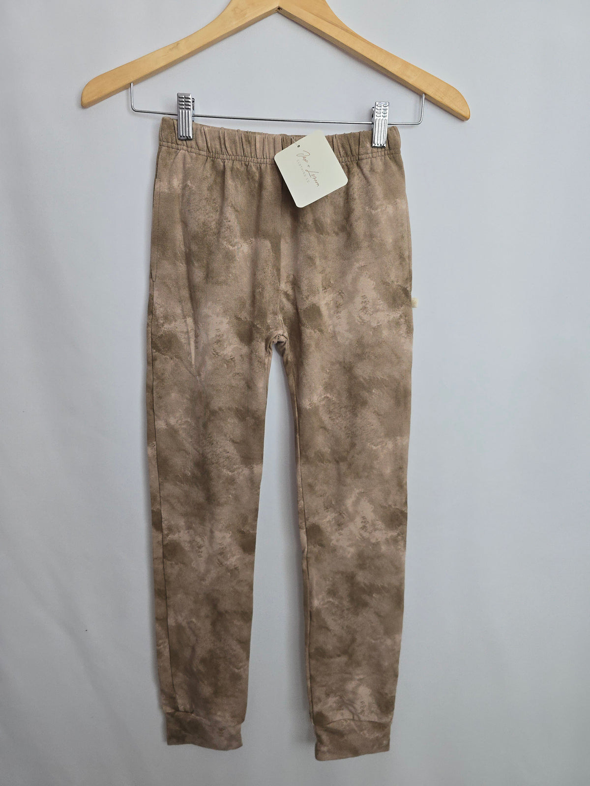 NEW Jax & Lennon Tan Stonewash Terry Joggers • Youth Large 10-11 years