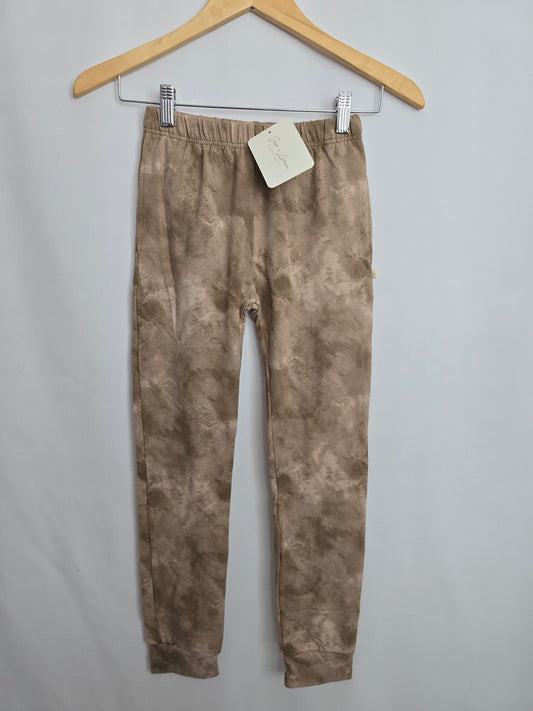 NEW Jax & Lennon Tan Stonewash Terry Joggers • Youth Large 10-11 years